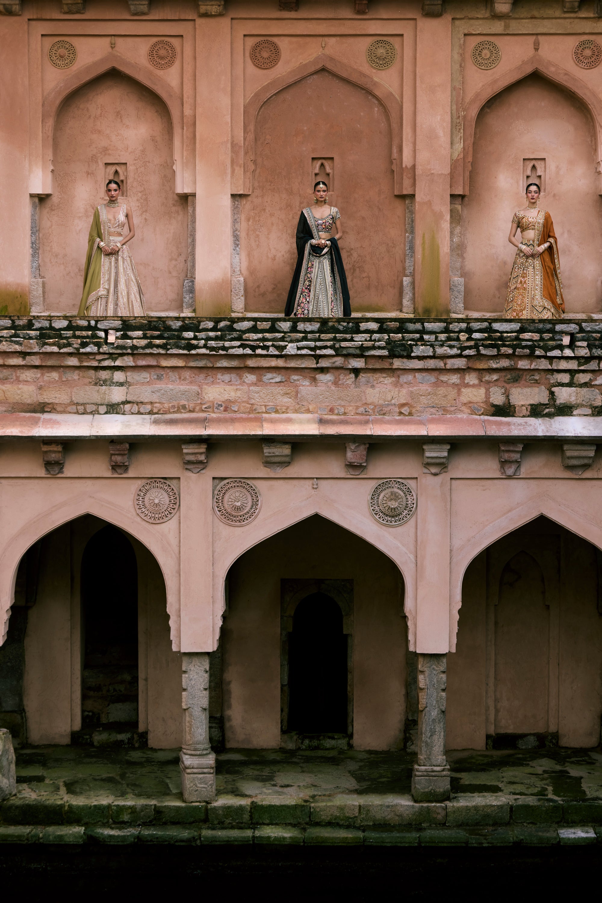 Mustard Crepe Silk Digital Printed Lehenga Set